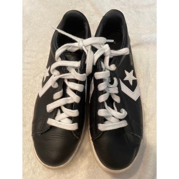 CONVERSE Pro Leather Low Black White Sneakers 167238C Lace Up Unisex M4 W5.5 - Picture 3 of 10